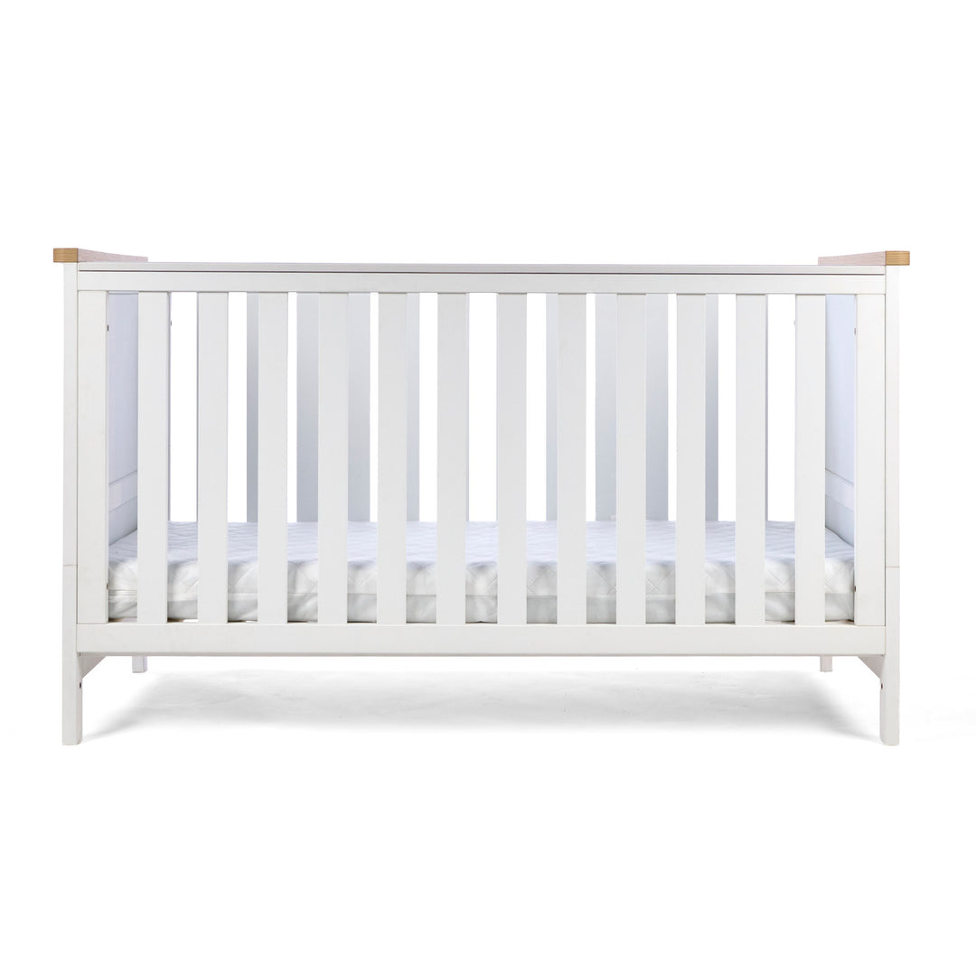 Tutti Bambini Misha Cot Bed White & Golden Oak 2