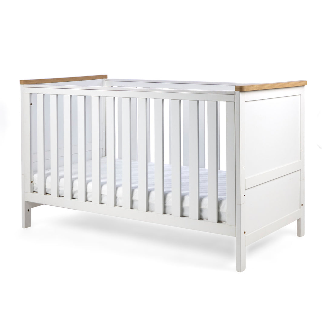 Tutti Bambini Misha Cot Bed White & Golden Oak 8