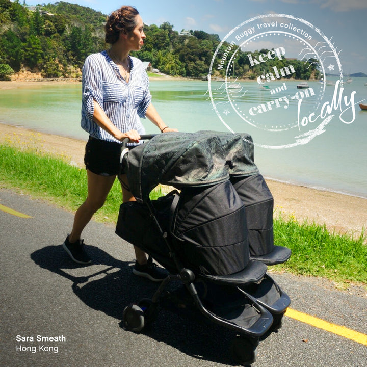 Mountain Buggy Nano Duo Twin Stroller, Nautical