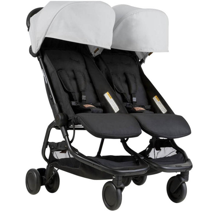 Mountain Buggy Nano Duo Twin Stroller, Silver