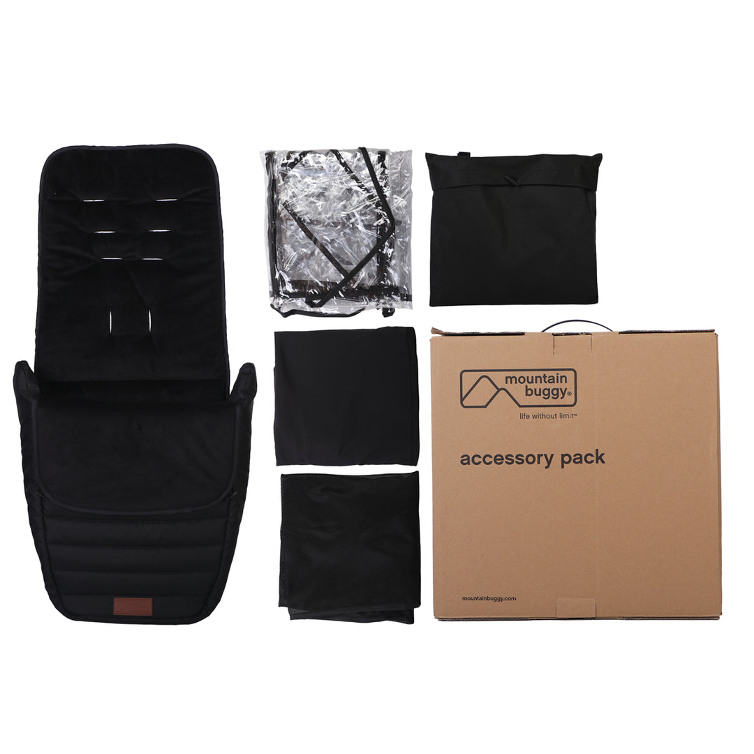 Mountain Buggy Nano Urban Compact Stroller + Accessory Pack, Black