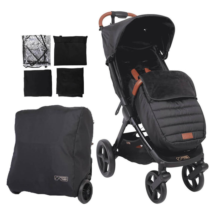 Mountain Buggy Nano Urban Compact Stroller + Accessory Pack, Black