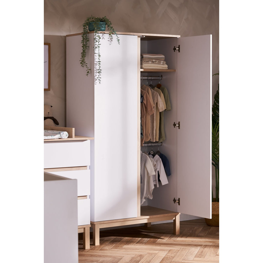 Obaby Astrid Double Wardrobe White
