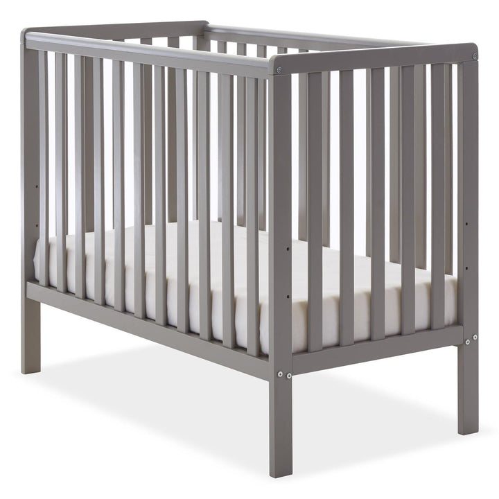 Obaby Bantam Space Saver Cot + Fibre Mattress, Taupe Grey