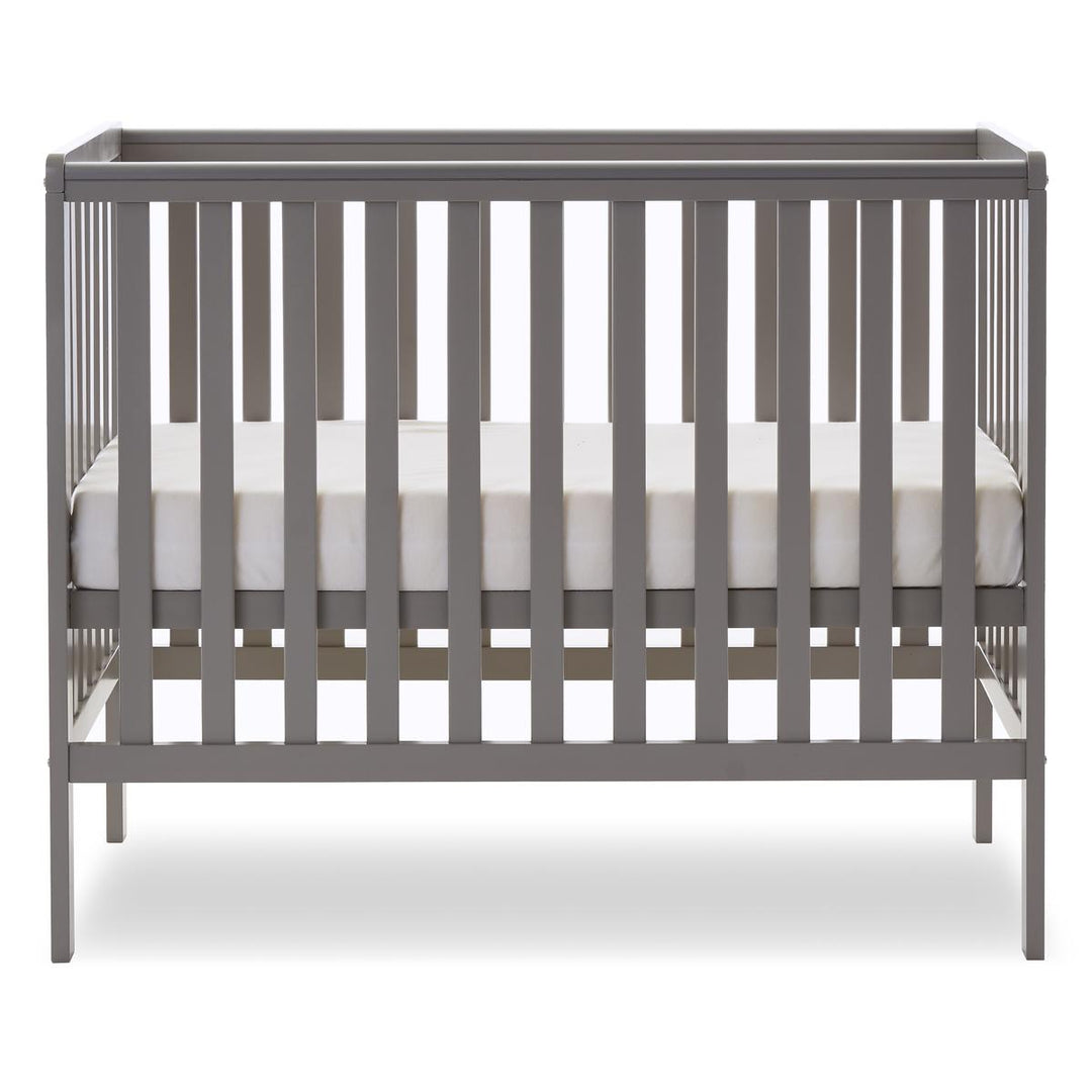 Obaby Bantam Space Saver Cot + Fibre Mattress, Taupe Grey