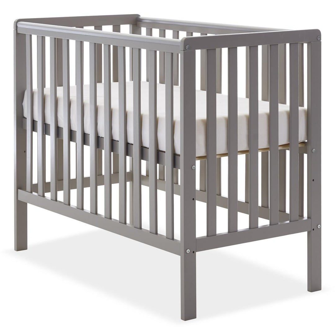Obaby Bantam Space Saver Cot + Fibre Mattress, Taupe Grey