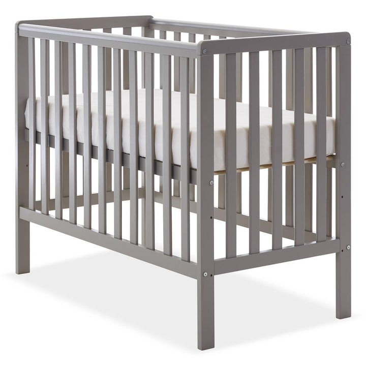 Obaby Bantam Space Saver Cot + Fibre Mattress, Taupe Grey