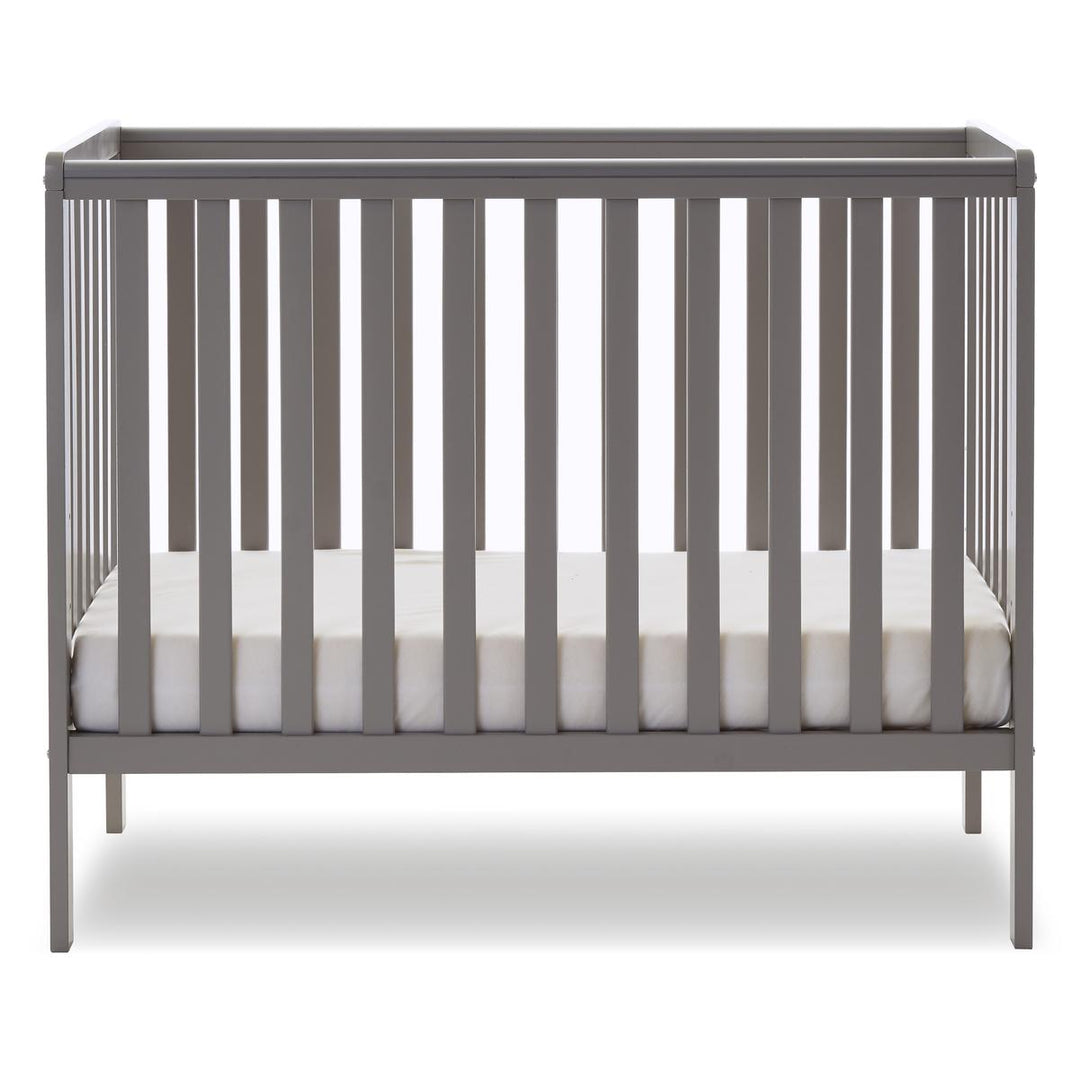 Obaby Bantam Space Saver Cot + Fibre Mattress, Taupe Grey