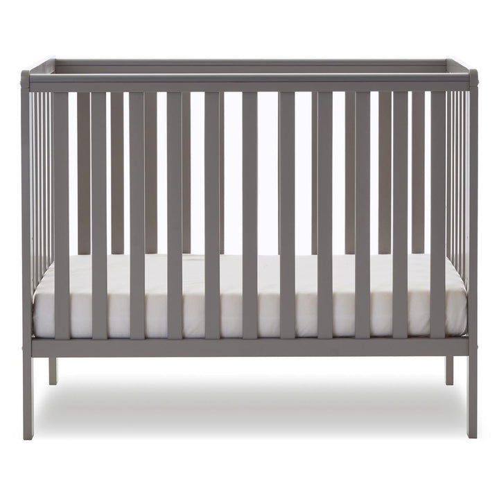 Obaby Bantam Space Saver Cot + Fibre Mattress, Taupe Grey