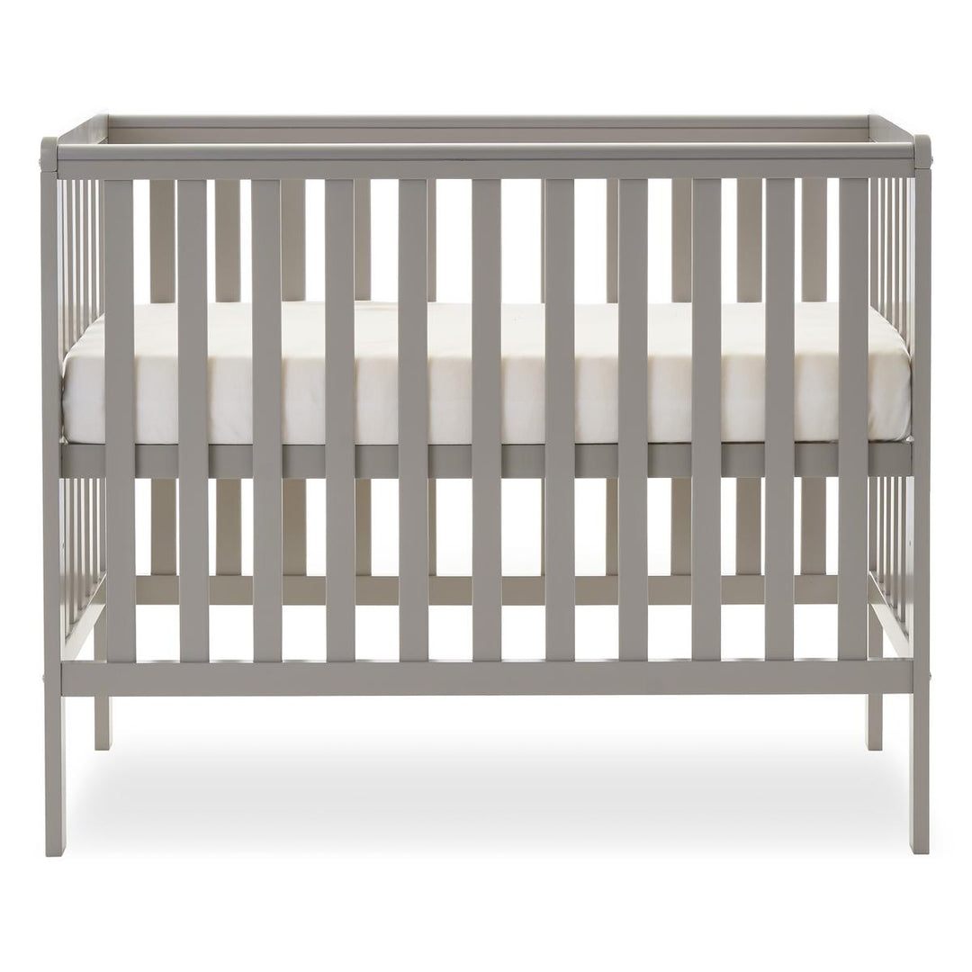 Obaby Bantam Space Saver Cot + Under Drawer + Fibre Mattress, Warm Grey