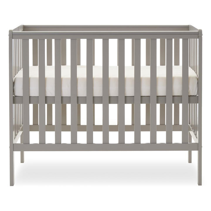 Obaby Bantam Space Saver Cot + Under Drawer + Fibre Mattress, Warm Grey
