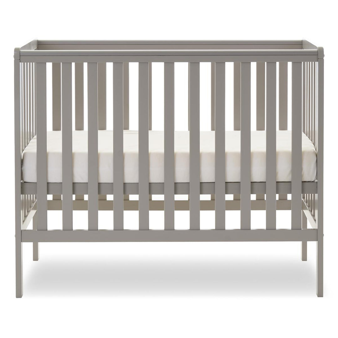 Obaby Bantam Space Saver Cot + Fibre Mattress, Warm Grey