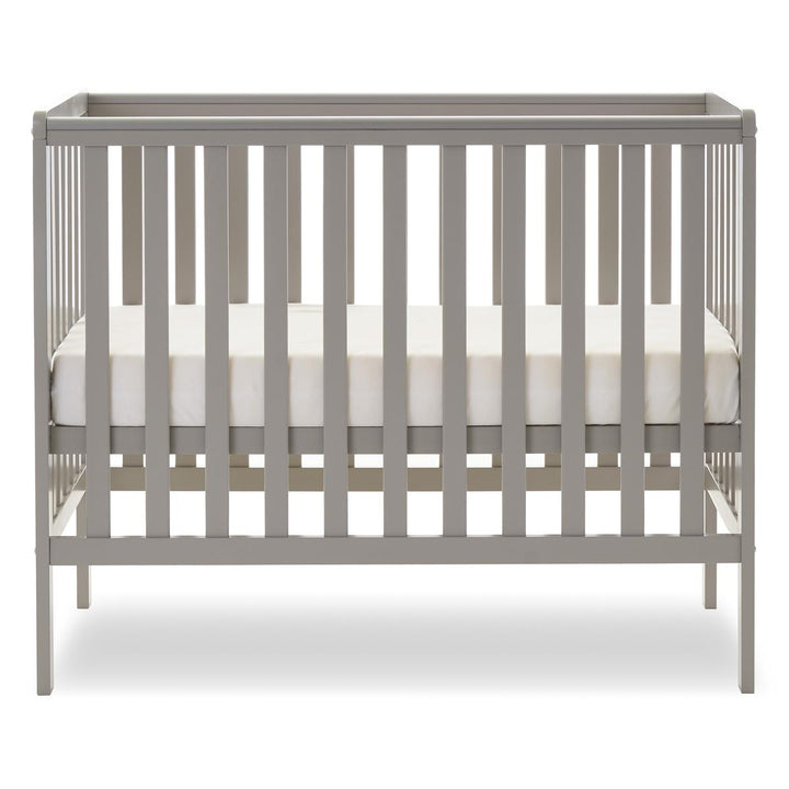 Obaby Bantam Space Saver Cot + Fibre Mattress, Warm Grey