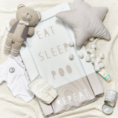 Obaby Changing Mat Eat Sleep Repeat Grey