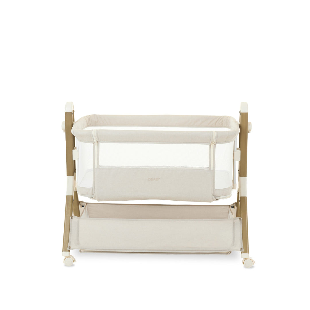 Obaby Cloud Bedside Crib Oatmeal lifestyle