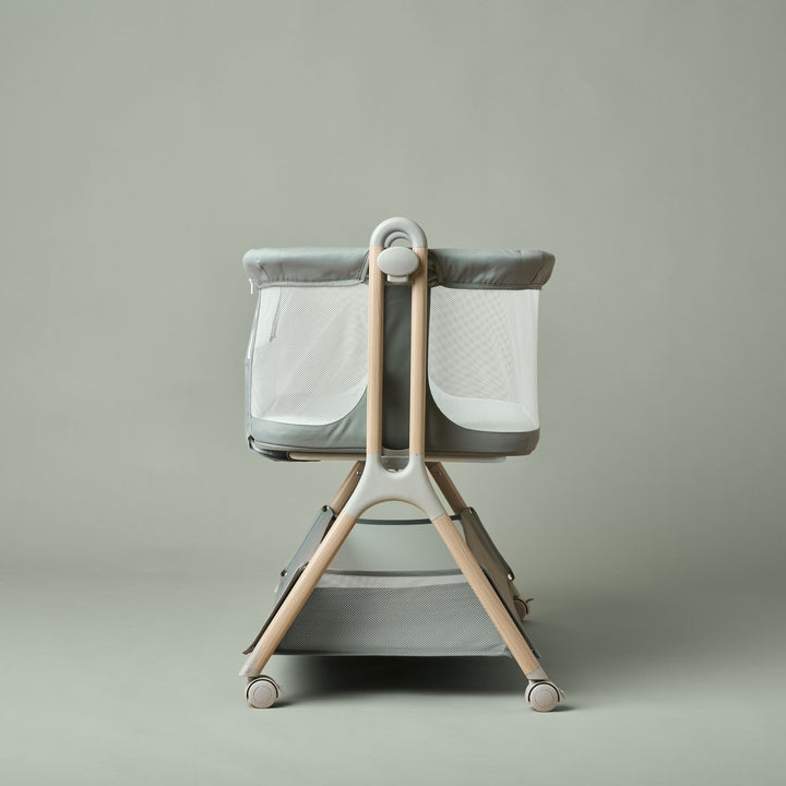 Obaby Cloud Bedside Crib Sage lifestyle