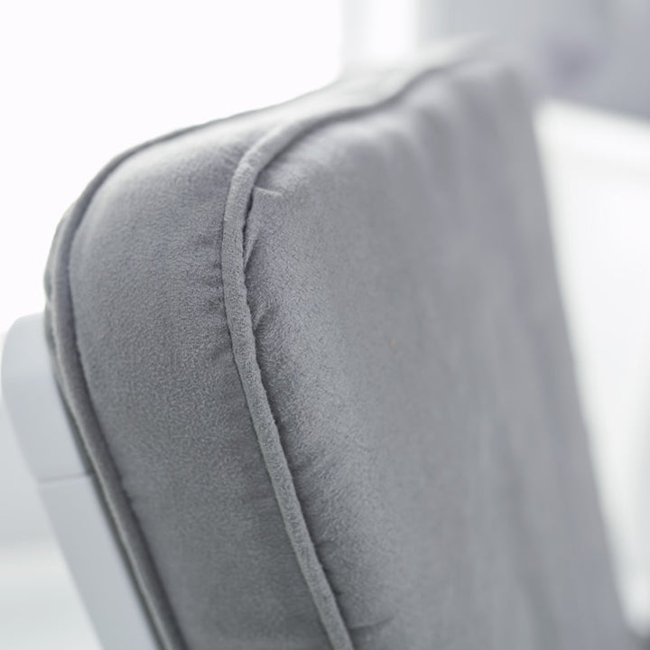 Obaby Deluxe Reclining Glider Chair and Stool, White with Grey Cushion