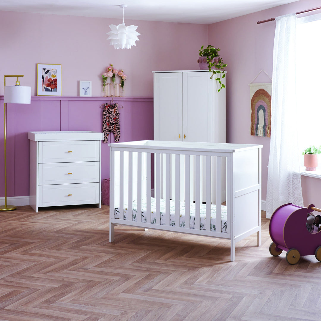 Obaby Evie Mini 3 Piece Room Set - White