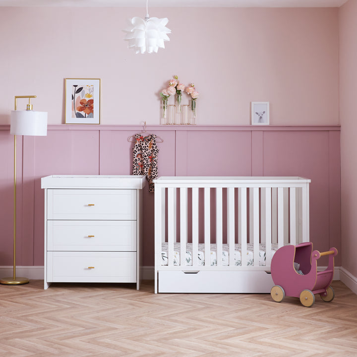 Obaby Evie Mini 2 Piece Room Set - White lifestyle