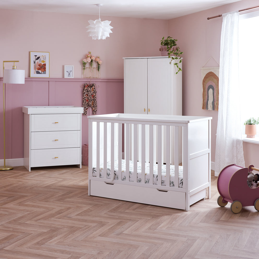 Obaby Evie Mini 3 Piece Room Set - White