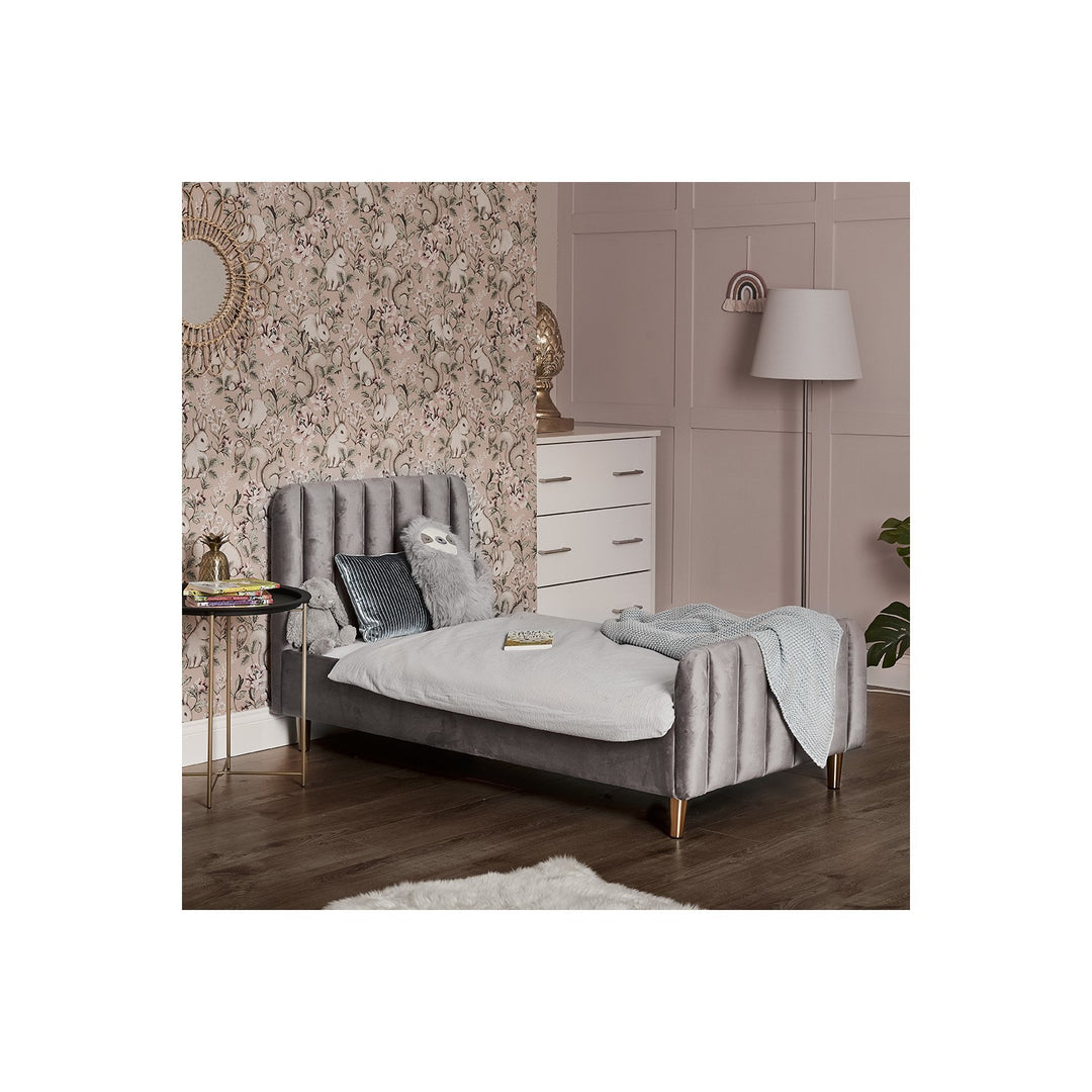 Obaby Gatsby Velvet Toddler Bed - Grey
