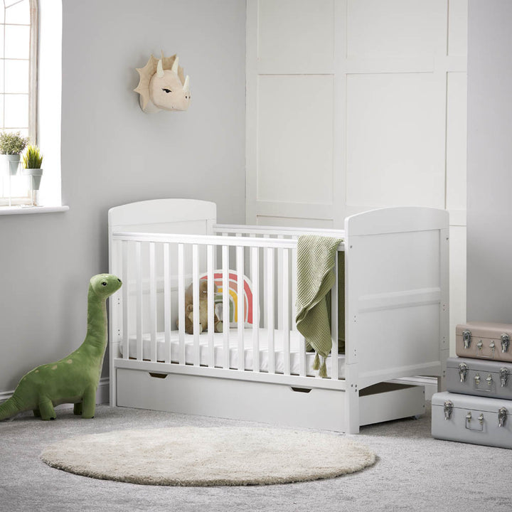 Obaby Grace Cot Bed & Underdrawer, White