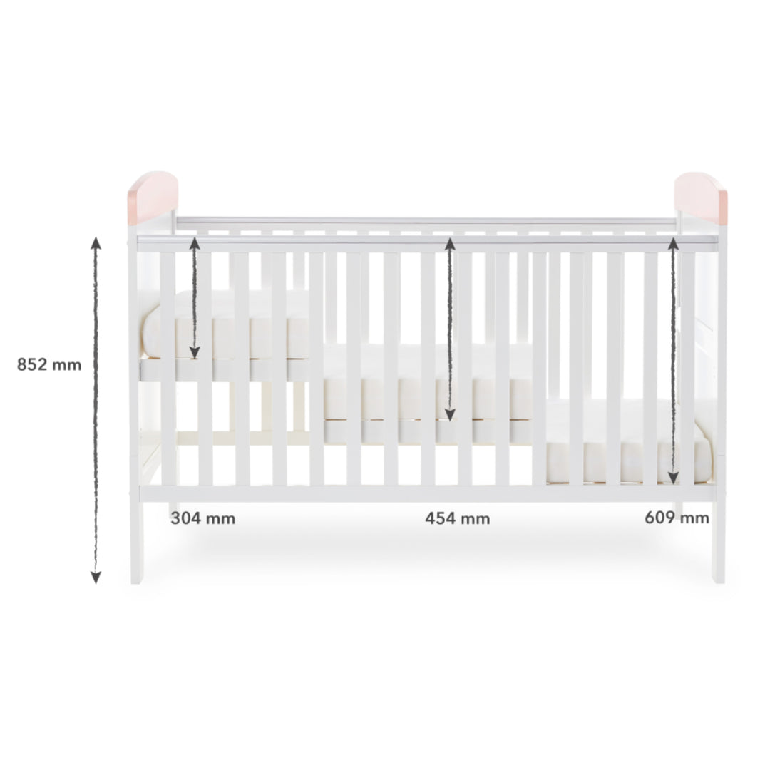 Obaby Grace Inspire Cot Bed, Guess How Much I Love You, I Can Hop