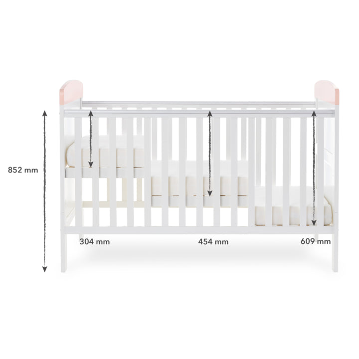 Obaby Grace Inspire Cot Bed, Guess How Much I Love You, I Can Hop