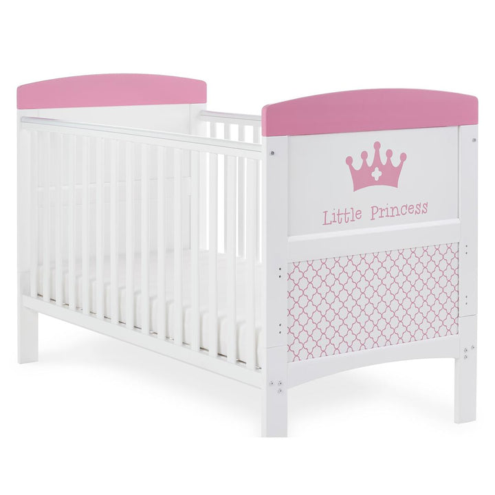 Obaby Grace Inspire Cot Bed + Fibre Mattress, Little Princess