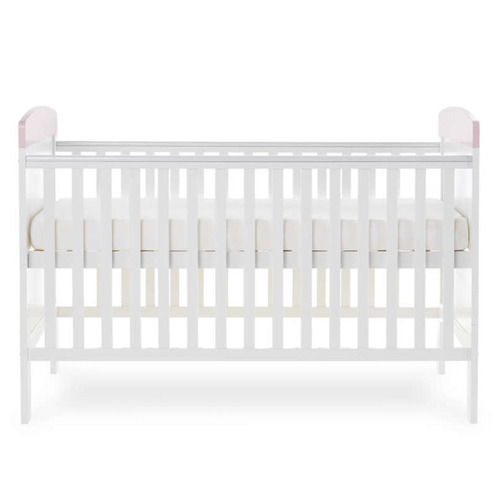 Obaby Grace Inspire Cot Bed & Underdrawer, Me & Mini Me Elephants Pink