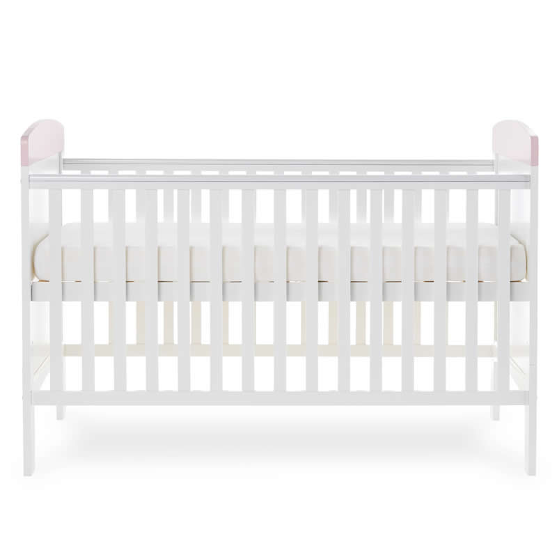 Obaby Grace Inspire Cot Bed, Me & Mini Me Elephants Pink