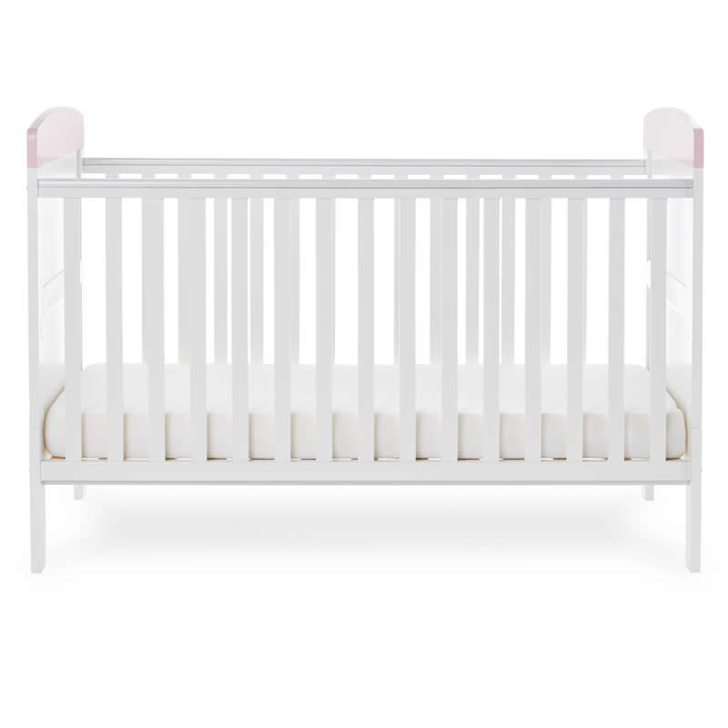 Obaby Grace Inspire Cot Bed & Underdrawer, Me & Mini Me Elephants Pink