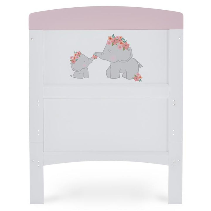 Obaby Grace Inspire Cot Bed, Me & Mini Me Elephants Pink