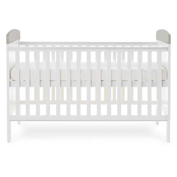 Obaby Grace Inspire Cot Bed & Underdrawer, Hello World Koala Grey