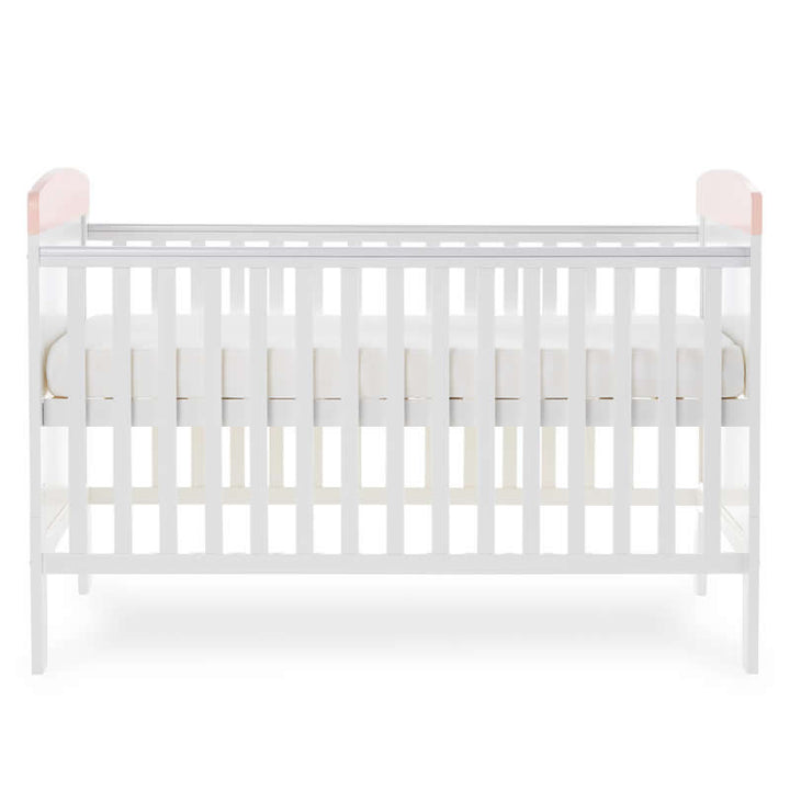 Obaby Grace Inspire Cot Bed, Water Colour Rabbit Pink