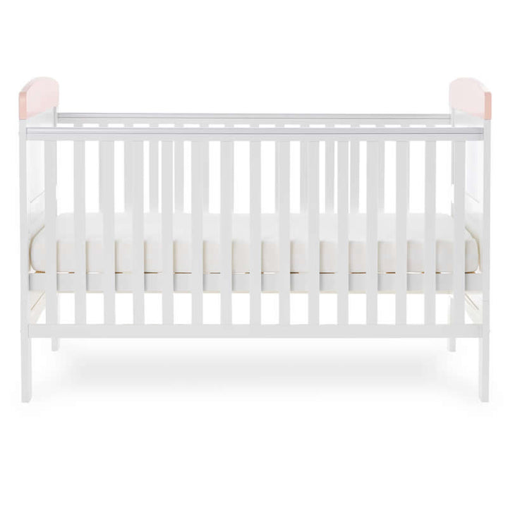 Obaby Grace Inspire Cot Bed, Water Colour Rabbit Pink