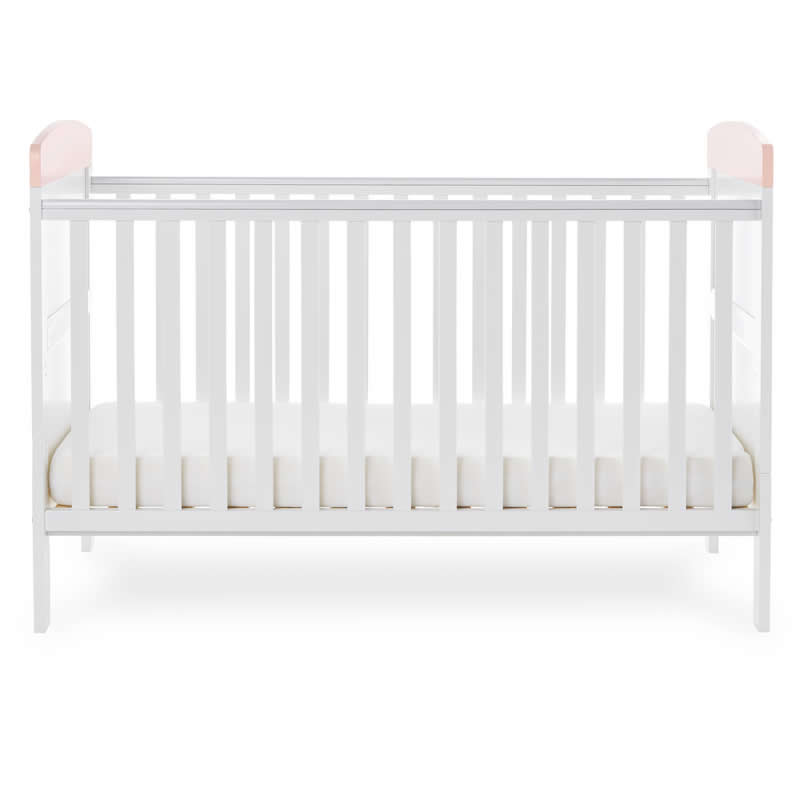 Obaby Grace Inspire Cot Bed, Water Colour Rabbit Pink
