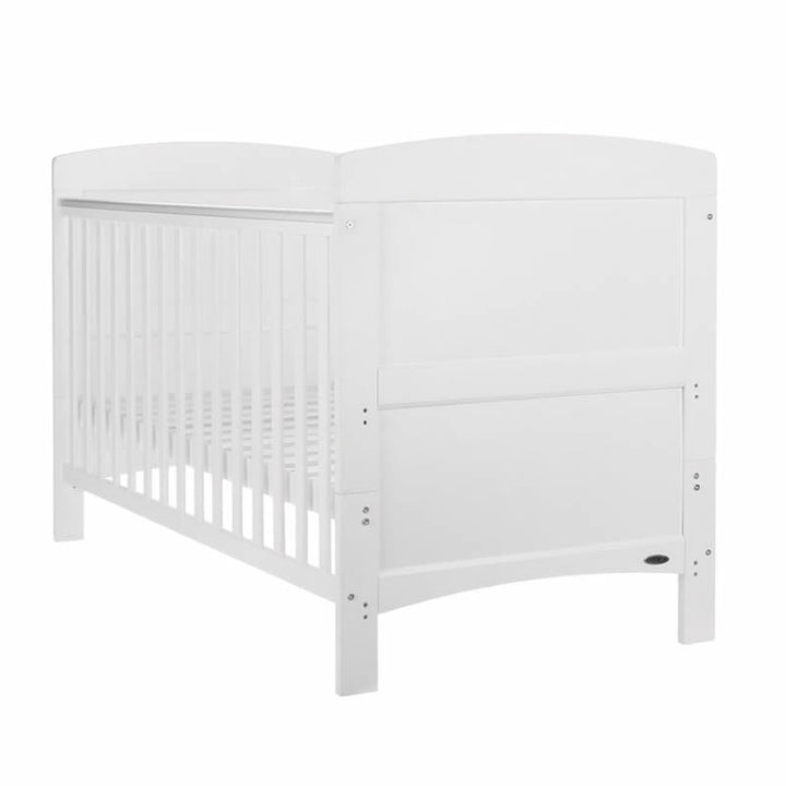 Obaby Grace Cot Bed + Foam Mattress, White