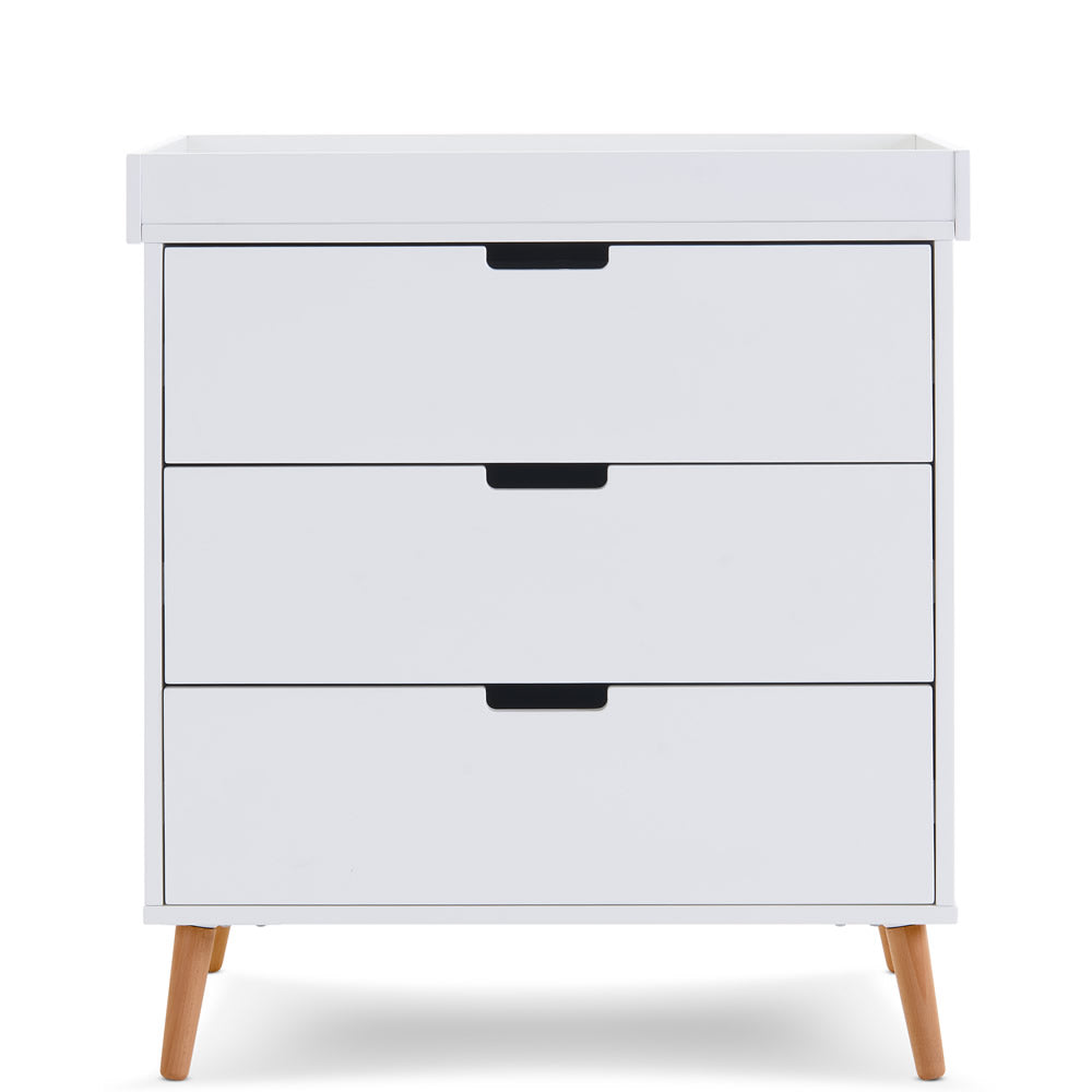 Obaby Maya Mini 3 Piece Room Set, White with Natural