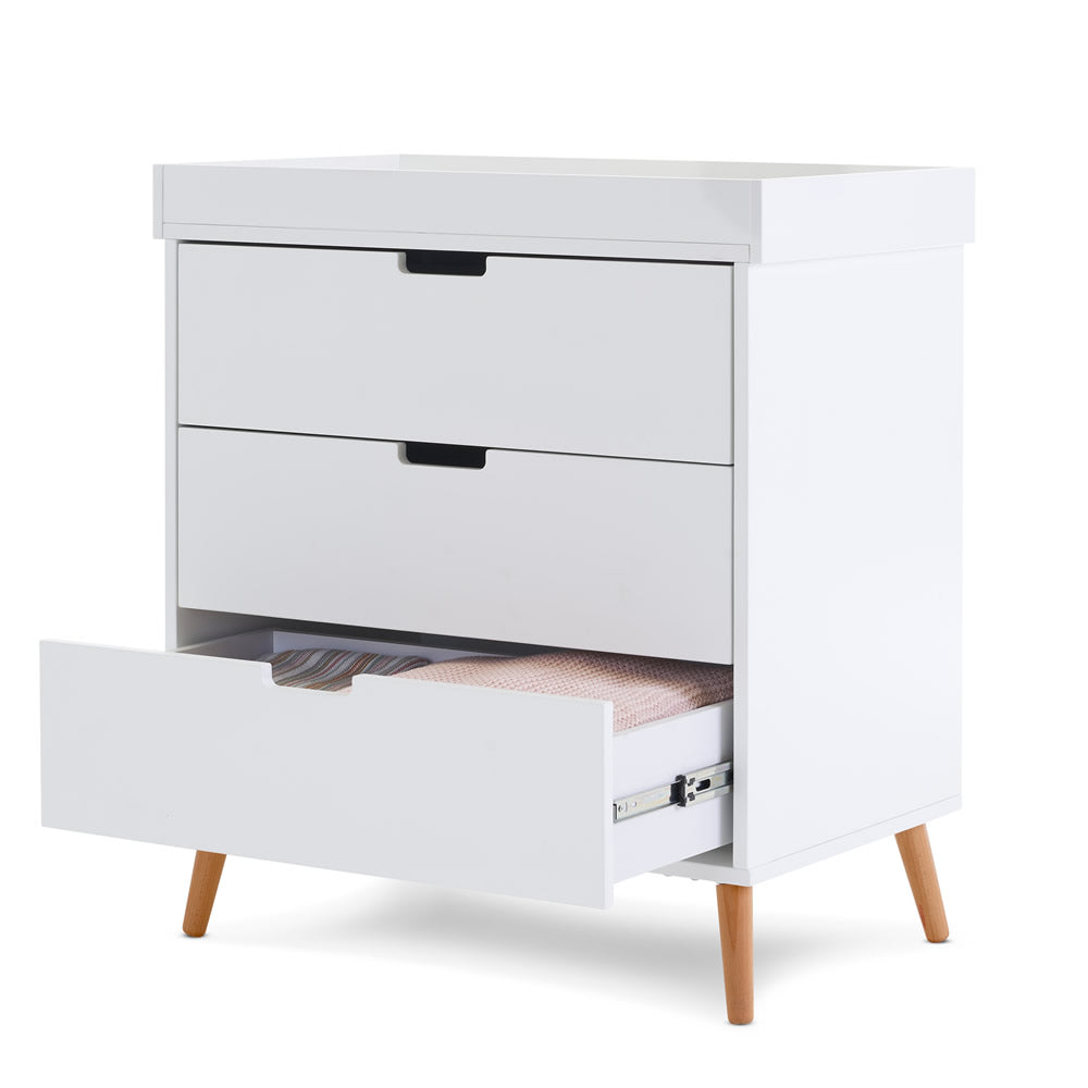 Obaby Maya Mini 3 Piece Room Set, White with Natural