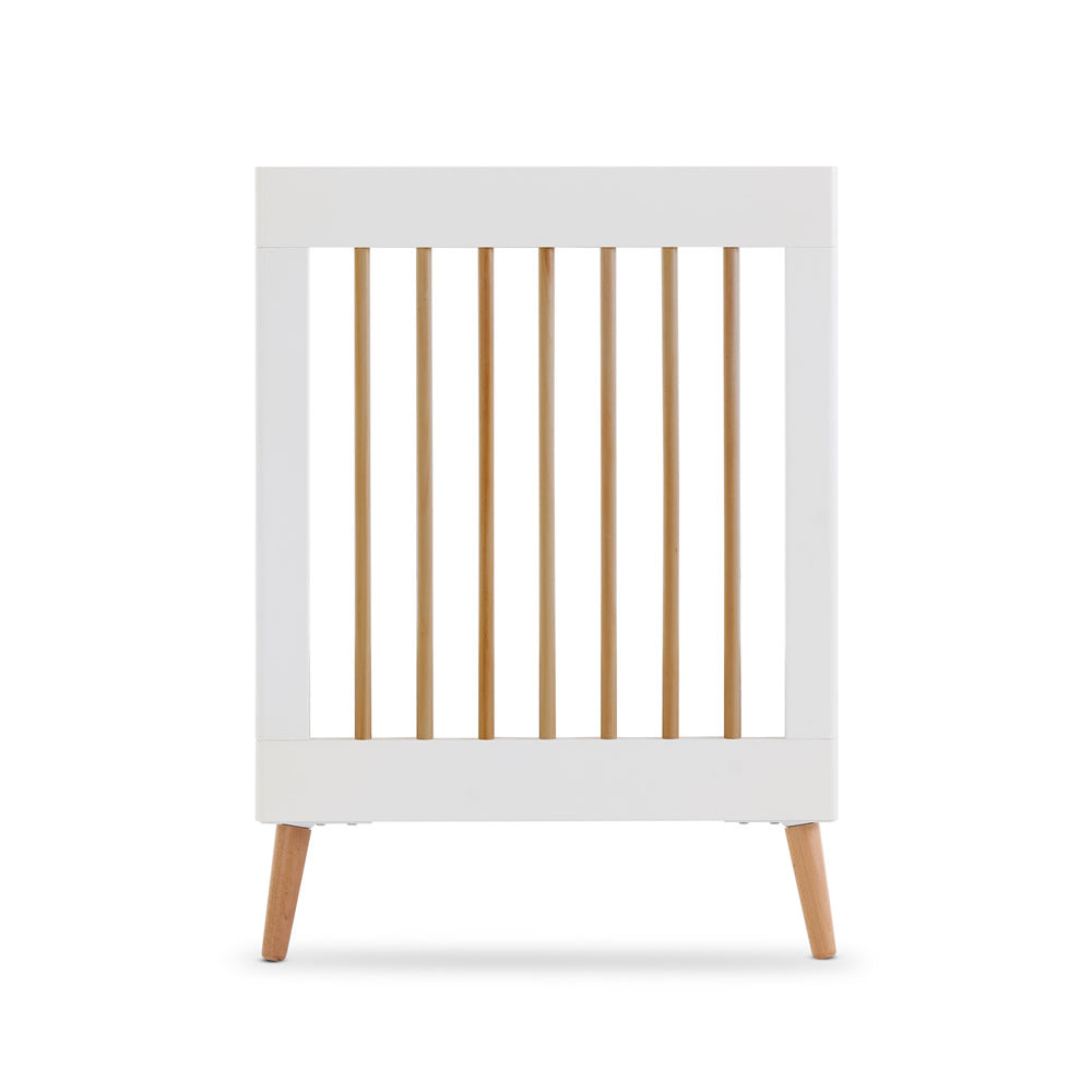 Obaby Maya Mini Cot Bed, White with Natural