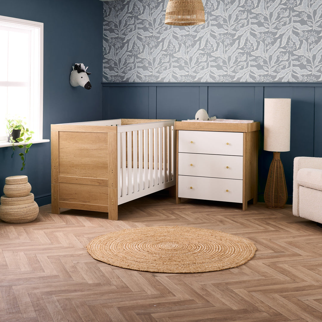 Obaby Nika 2 Piece Room Set - Oak & White