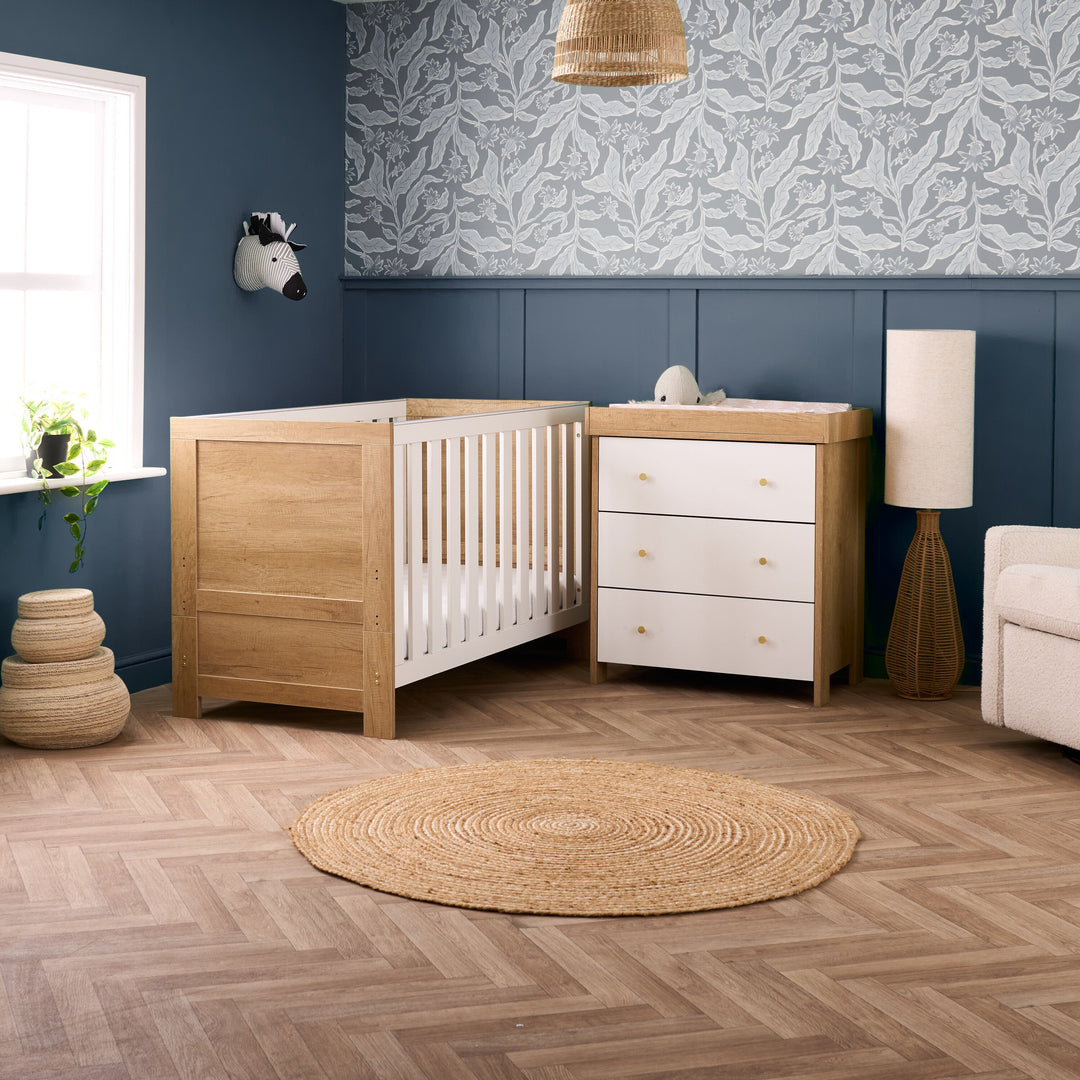 Obaby Nika 2 Piece Room Set - Oak & White