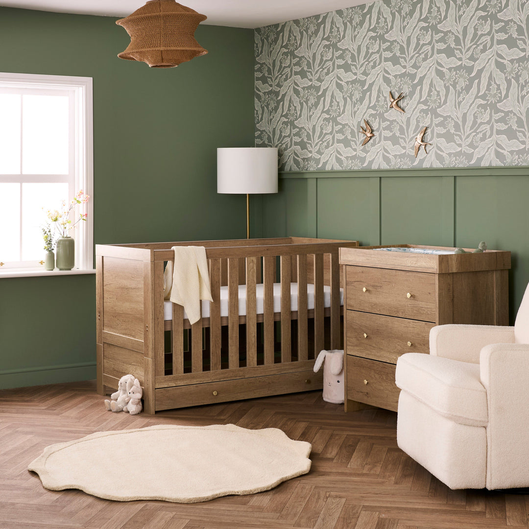 Obaby Nika 2 Piece Room Set & Underdrawer - Oak