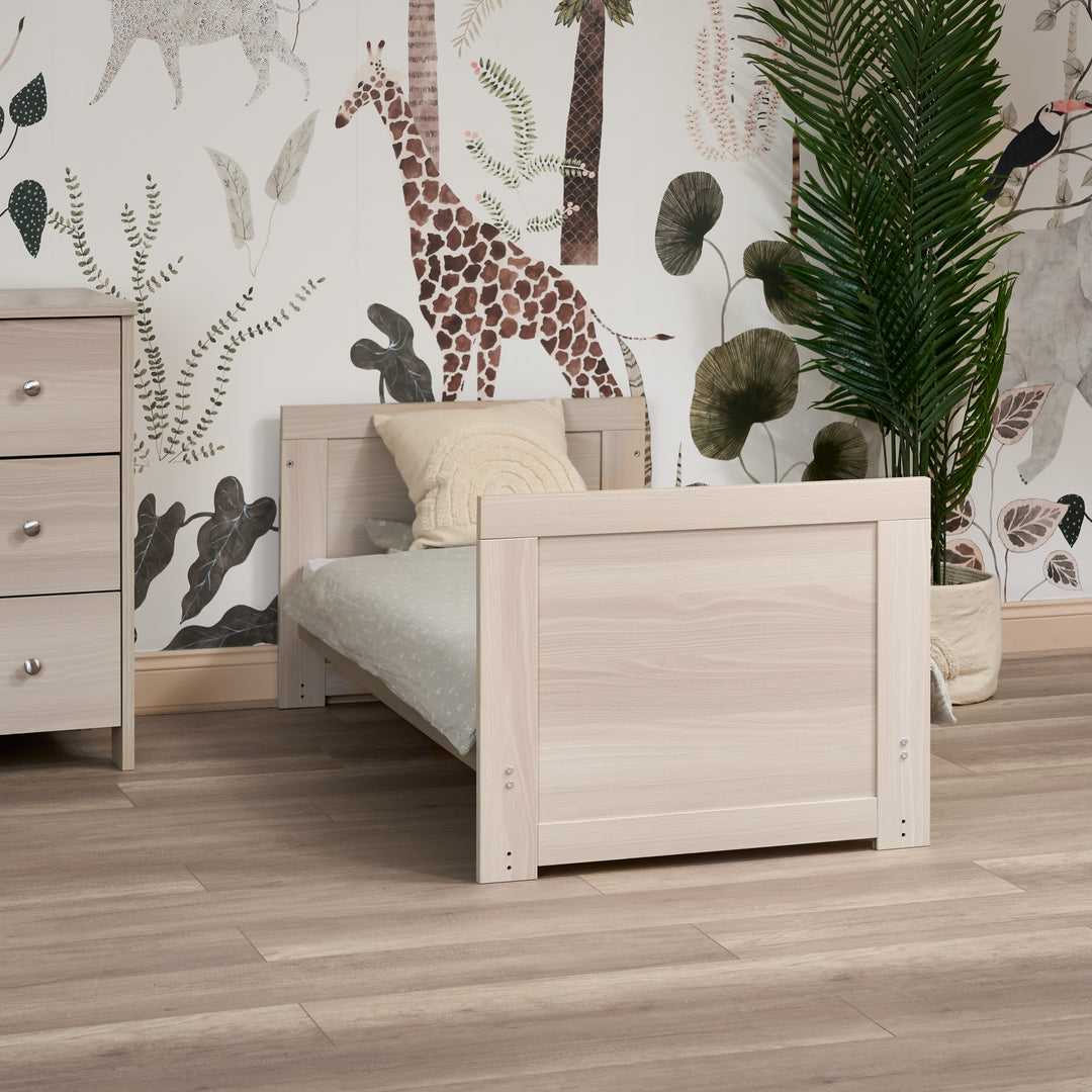 Obaby Nika Cot Bed - Aspen toddler bed mode