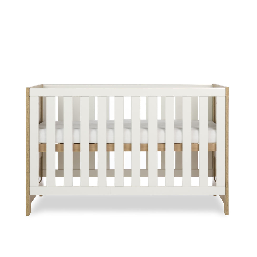 Obaby Nika Cot Bed - Oak & White