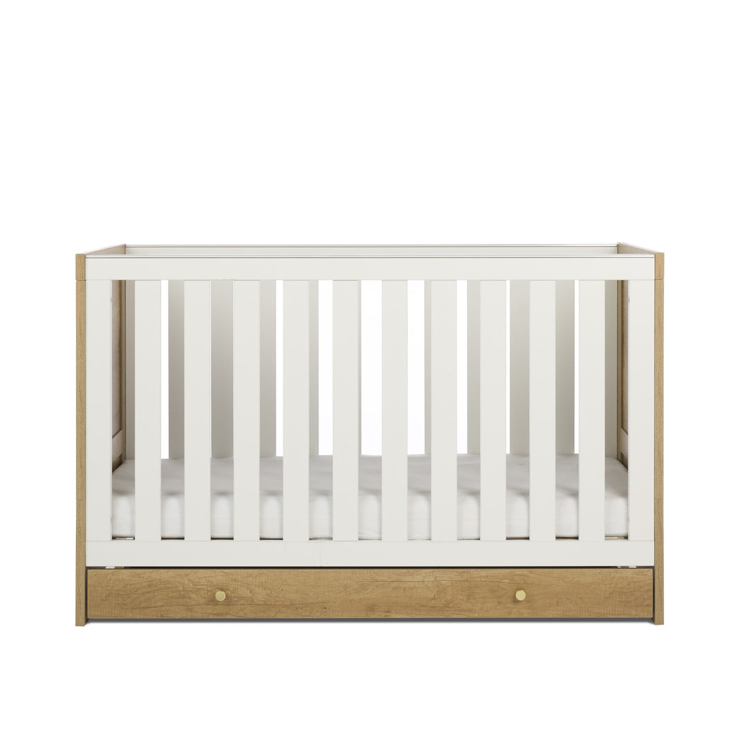 Obaby Nika Cot Bed - Oak & White