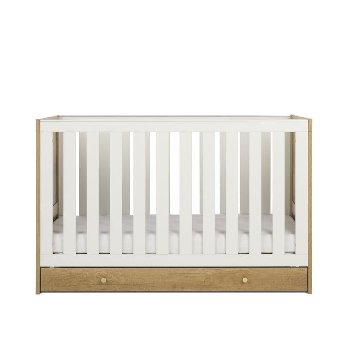 Obaby Nika Cot Bed - Oak & White