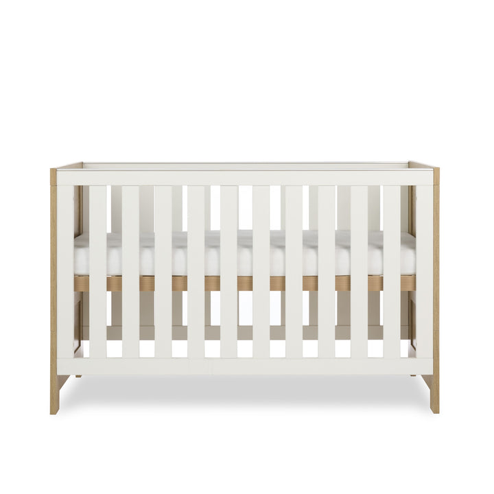 Obaby Nika Cot Bed - Oak & White