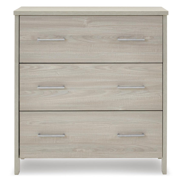 Obaby Nika Mini Cot Bed 2 Piece Room Set + Under Drawer, Grey Wash